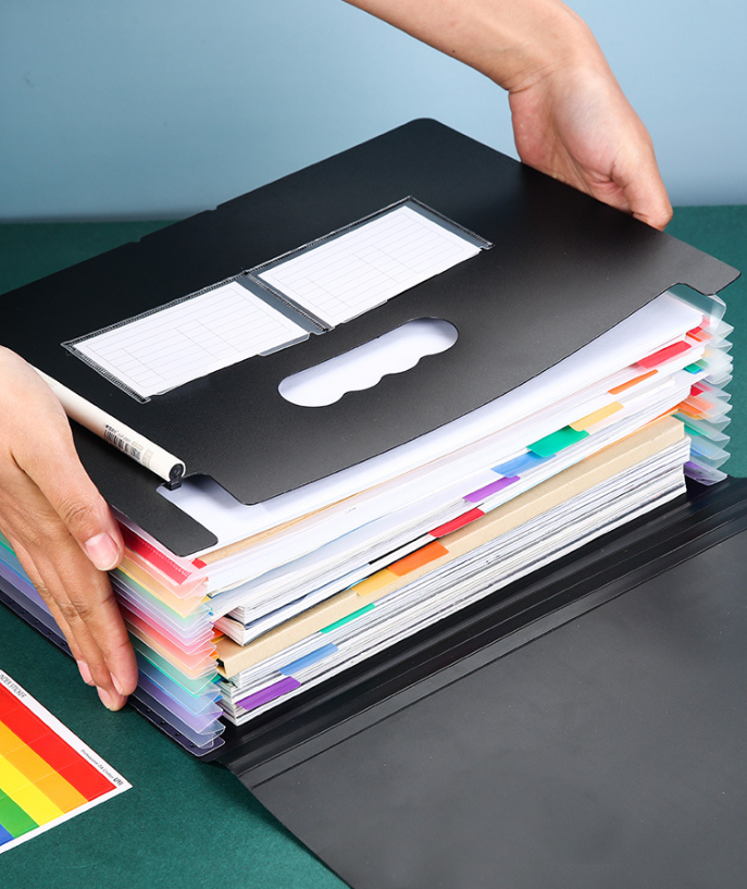 Rozkladací organizér na dokumenty A4 – priehľadný