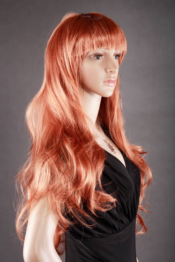 Dámska parochňa Ryšavá, dlhá, kučeravá