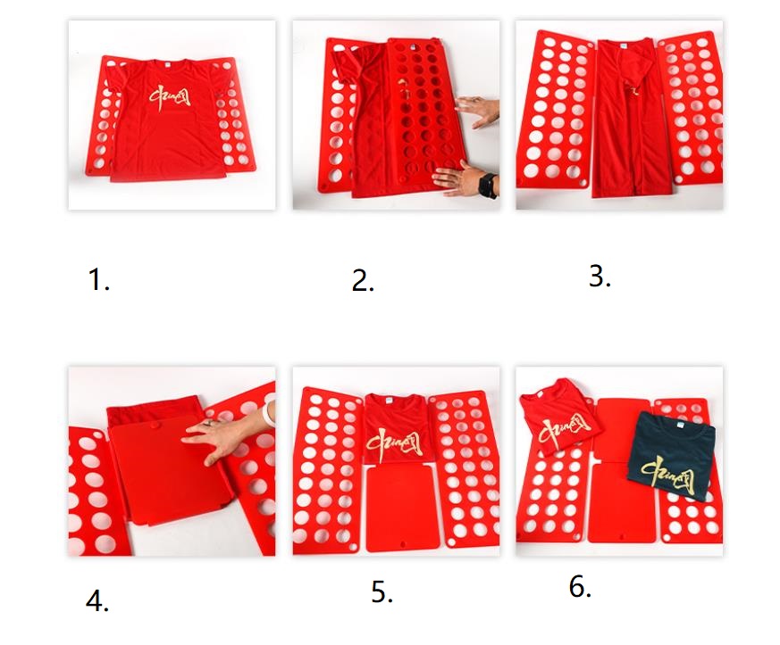 Doska na rýchloskladanie oblečenia červená