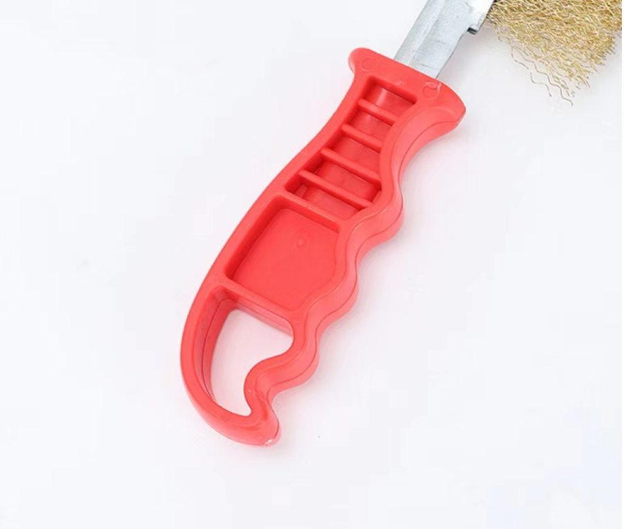 Drôtená kefa s rukoväťou – 100g pomedené štetiny