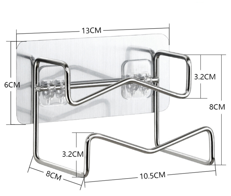 Nalepovací držiak lavóra, nerez