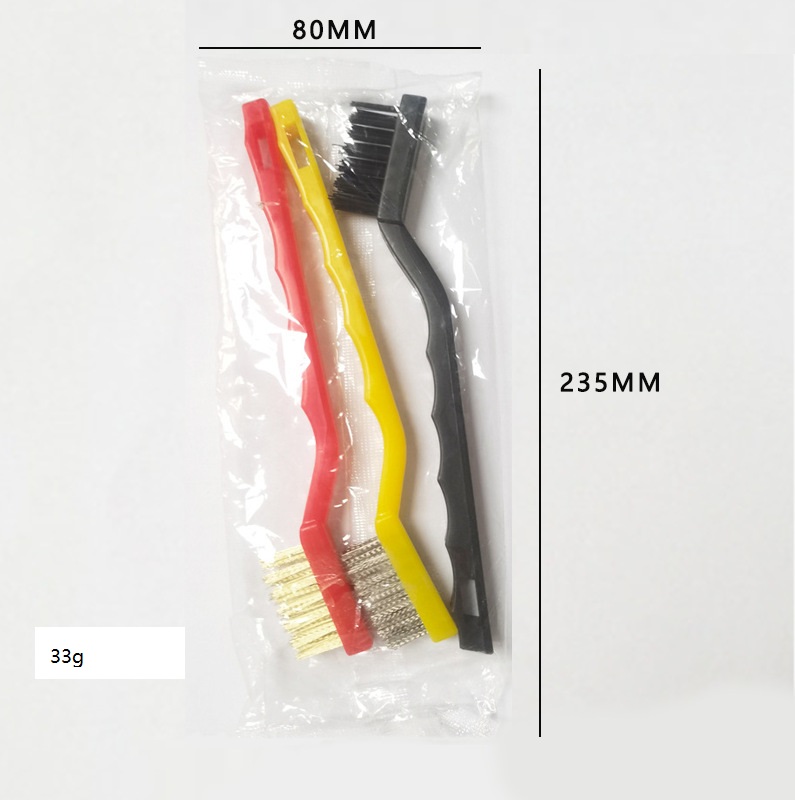 Sada 3 čistiacich kefiek 17cm