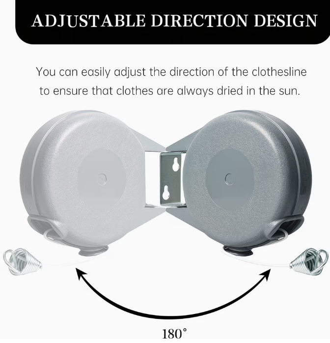 Navíjacia šnúra na bielizeň – 15 m + štipce