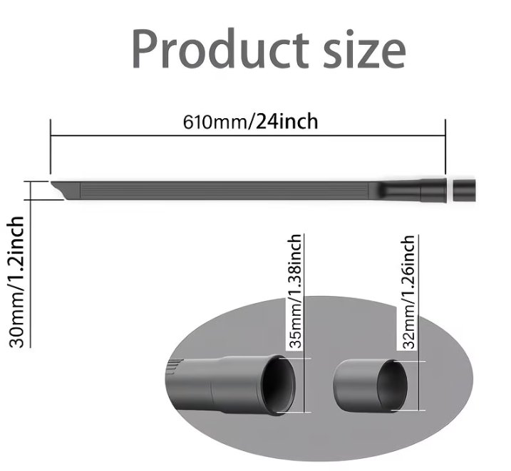 Flexibilná štrbinová hubica pre vysávač – 60 cm (32 / 35 mm)