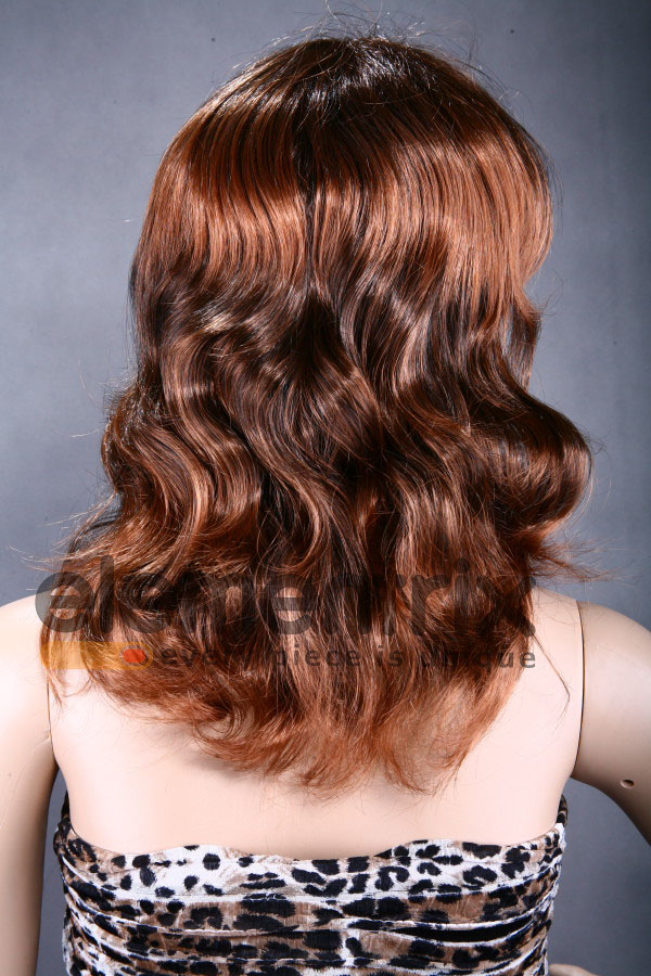 Dámska parochňa stredne dlhá melírovaná Gaštanová 8017