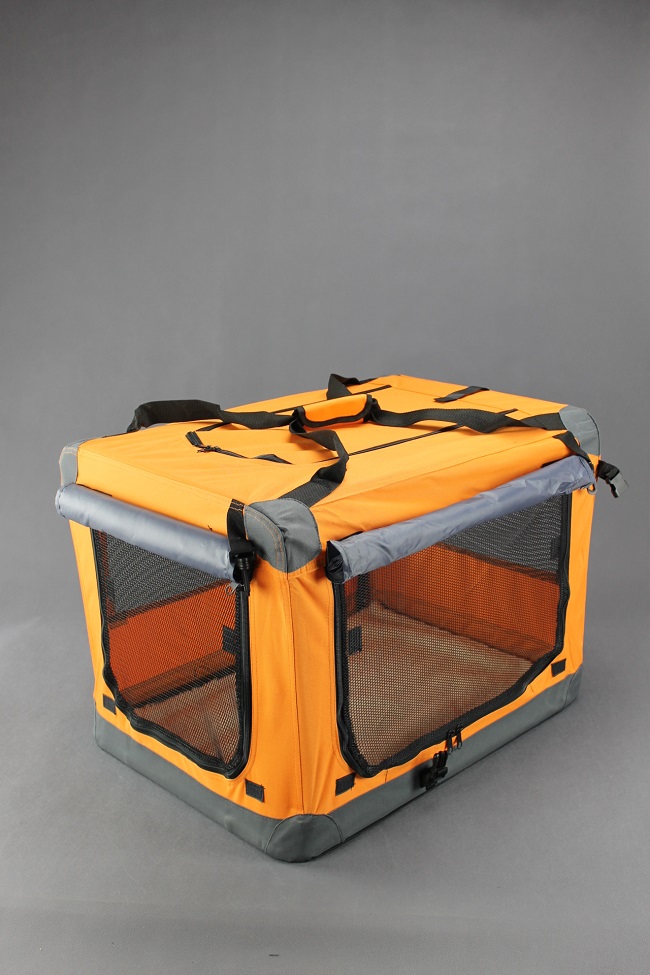 Klietka pre psa látková, prepravku, L oranžová 3016
