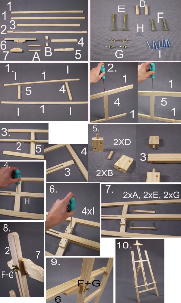 Penthouse drevený maliarske stojan 175cm Neúspešne absolvovaný