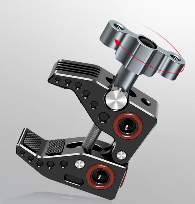 Video svěrka se závity 1/4" a 3/8" CNC