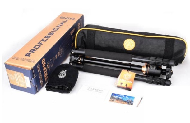 Hliníkový stativ tripod s hlavou s příčnou osou