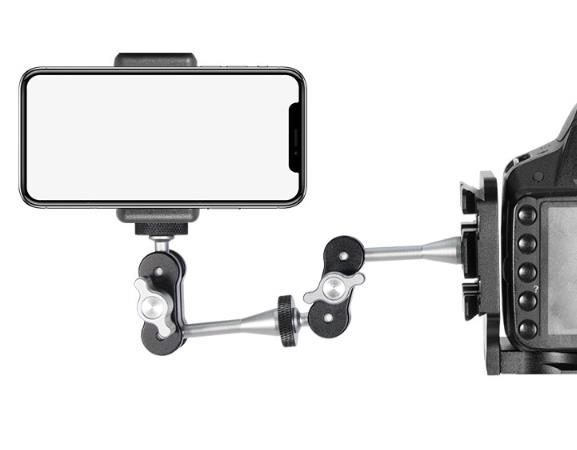 Fotografické rameno 2 otočné hlavy s prodloužením šroub 