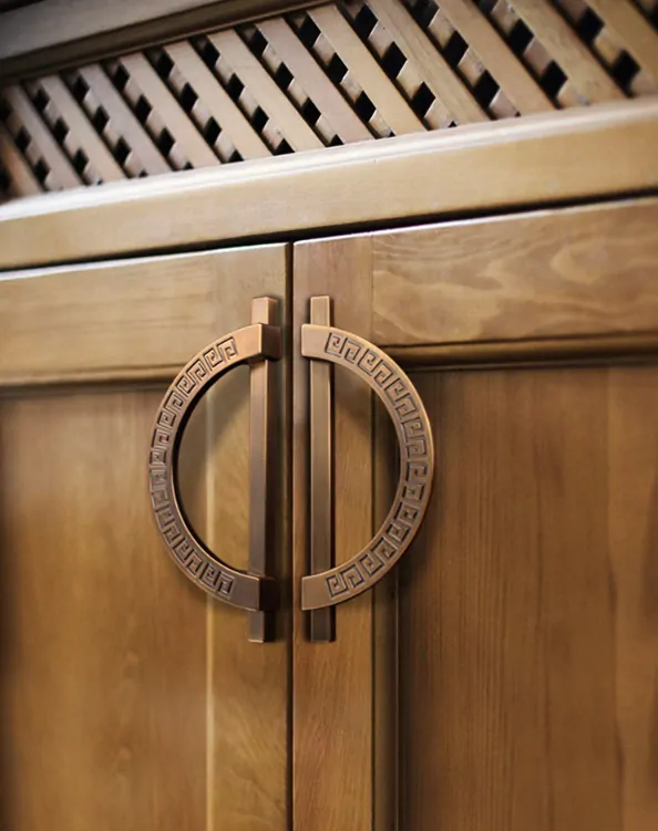 Šuplíkové, dveřní madlo čínský neo styl 6246-128 bronz