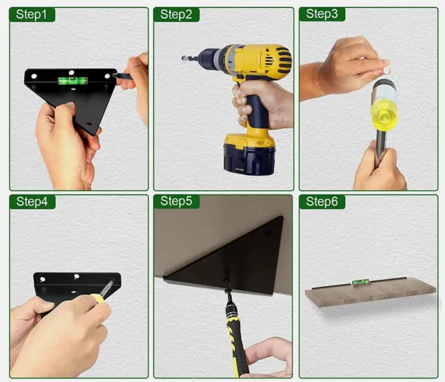 Držiak police trojuholník 130x163mm - biely [1ks]