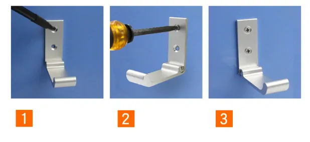 Sklopný háčik na šaty menší čierny