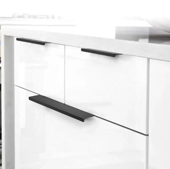 Profilová nábytková úchytka 300mm 6805 horná čierna