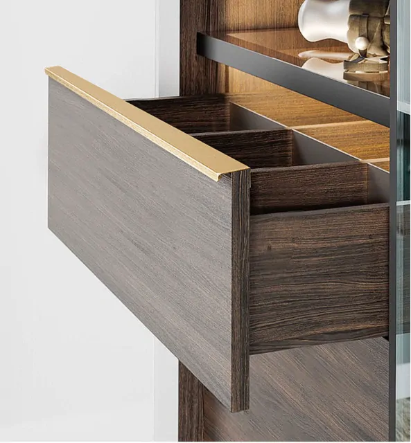 Profilová nábytková úchytka 250mm 6805 horná zlatá