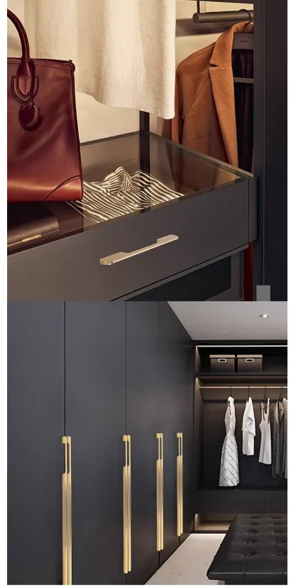 Nábytková úchytka 212mm 6801 zlatá odstín rose gold