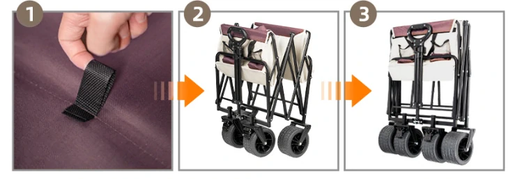 Skladací kempingový vozík, plážový vozík 80kg