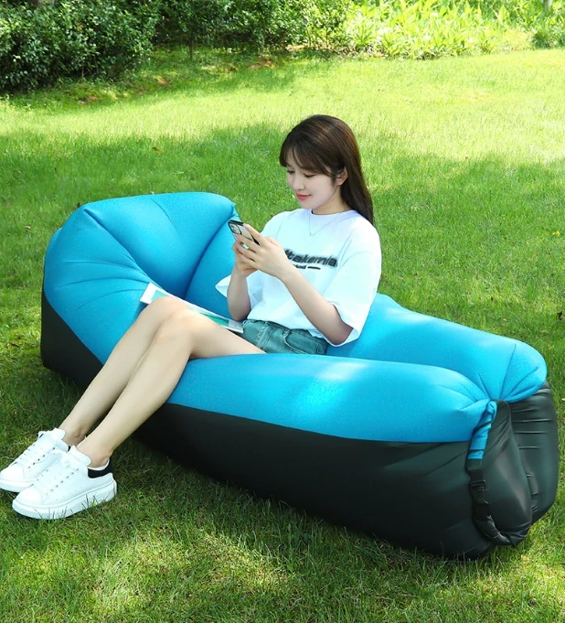 Nafukovací vak Lazy bag dvojvrstvový - modrý