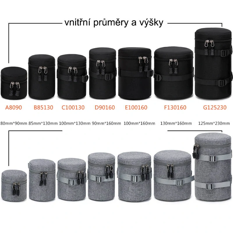 Puzdro na objektív 80x90mm čierne