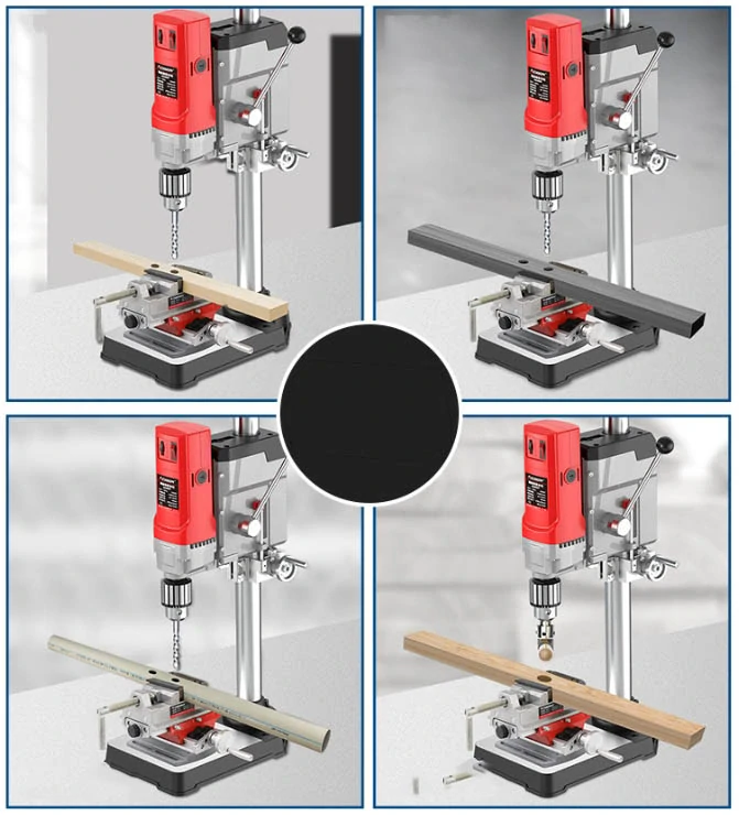 Krížový pracovný stôl 190x125mm červený hliník, zverák