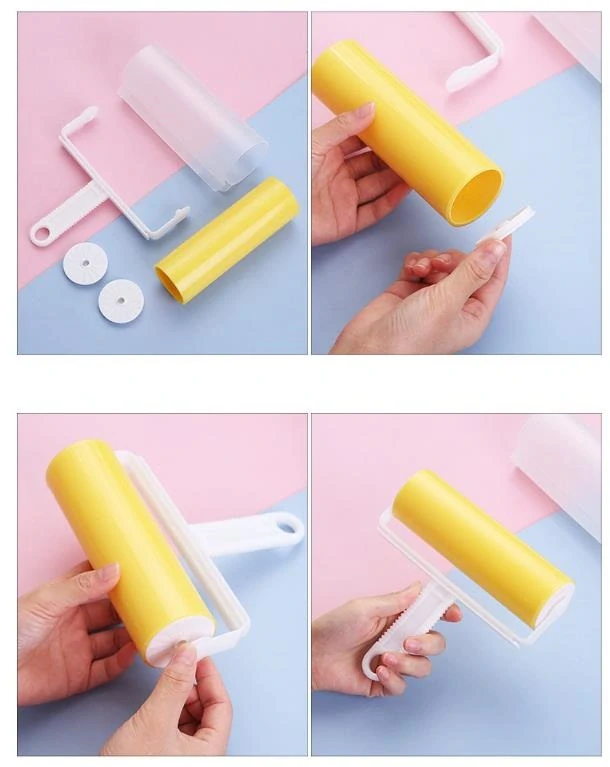 Umývateľný valček na chlpy modry L