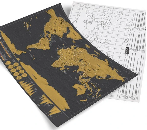 Stieracia mapa sveta Deluxe variant č.1