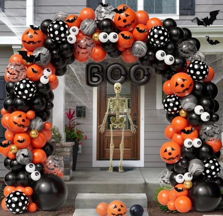 Párty balóniky, balóniková girlanda halloween BOO 141ks