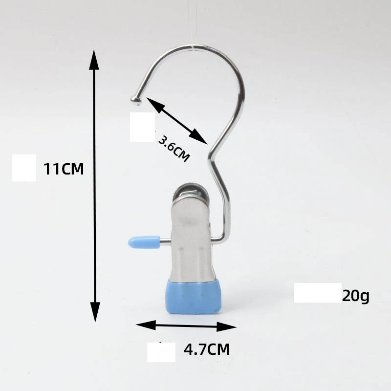 Vešiak s klipom na oblečenie, šedý, 5ks