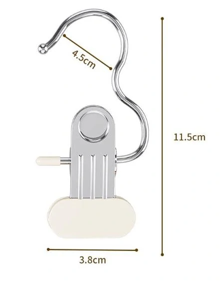 Vešiak s klipom na oblečenie široký, béžová, 5ks