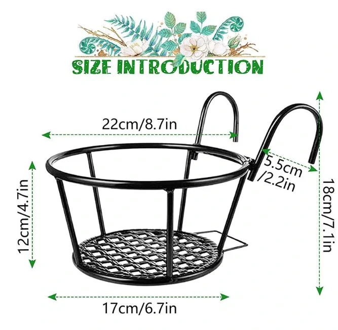 Kovový držiak na kvetináč - priemer 22 cm