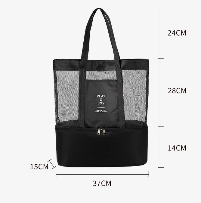 Plážová taška s termo priehradkou - modrá