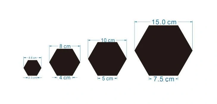 Sada zrkadlových dlaždíc 12,6 x 11 x 6,3 cm 10ks