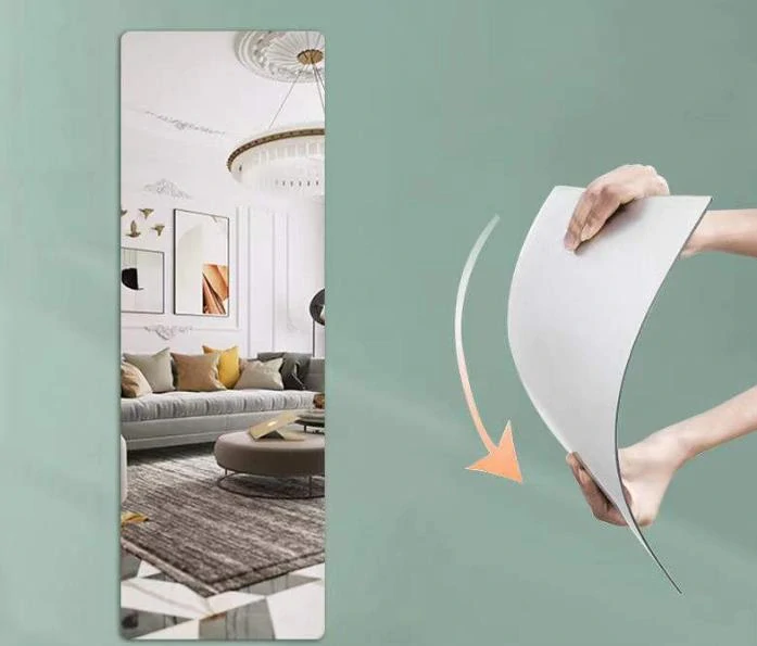 Štvorcové samolepiace zrkadlo 20 x 20 cm