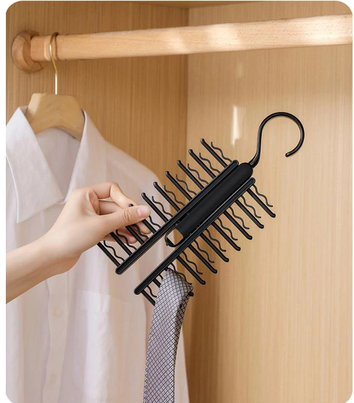 Vešiak na kravaty - čierny