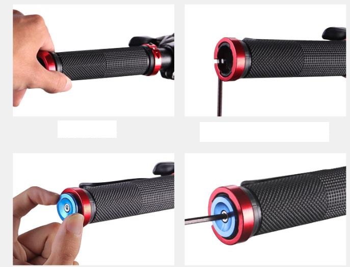 2 ks Zátka riadidiel hliníková - čierna