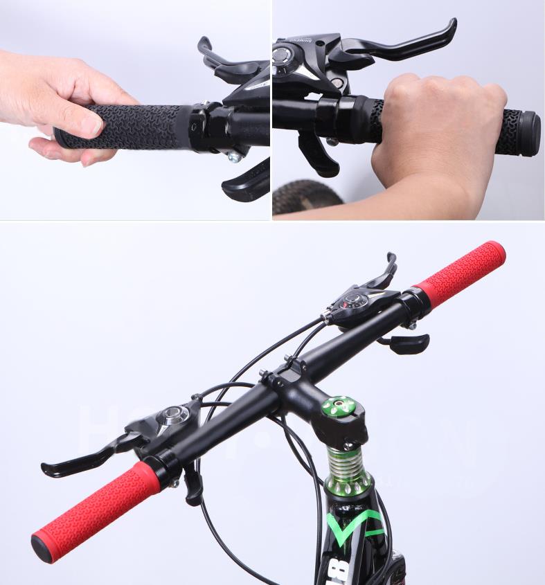 Cyklistické ergonomické gripy s uzamykacou objímkou (1 pár) – modré