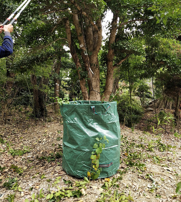 Záhradný kôš na lístie – 272L / 67×76 cm – zelený