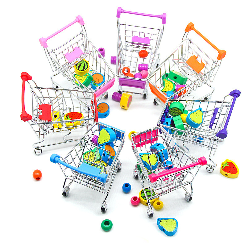 Mini nákupný košík - zelený (1 ks)