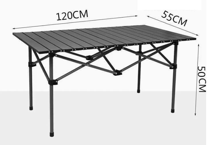 Skládací kempingový stolek 120 × 55 cm
