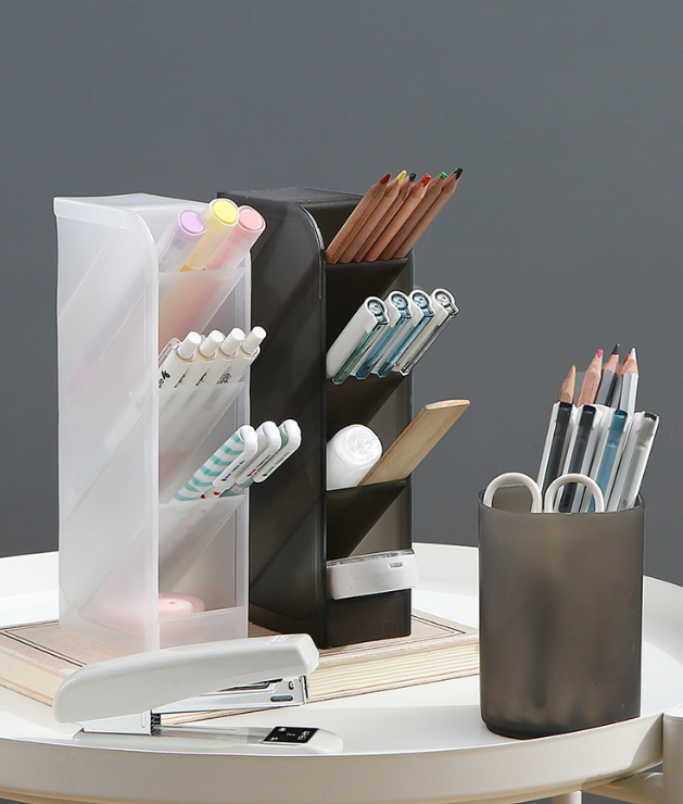 Organizér na písacie potreby – priehľadný růžový