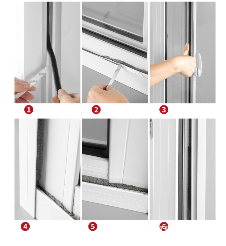 Kefové tesnenie samolepiace 5m x 7 x 12 mm šedé