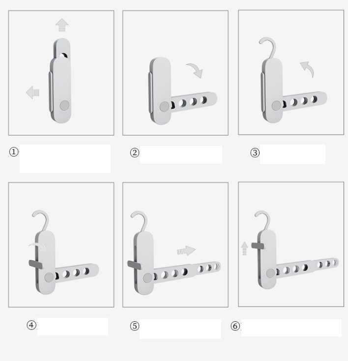 Skladací držiak na ramienka – 7 otvorov, otočný