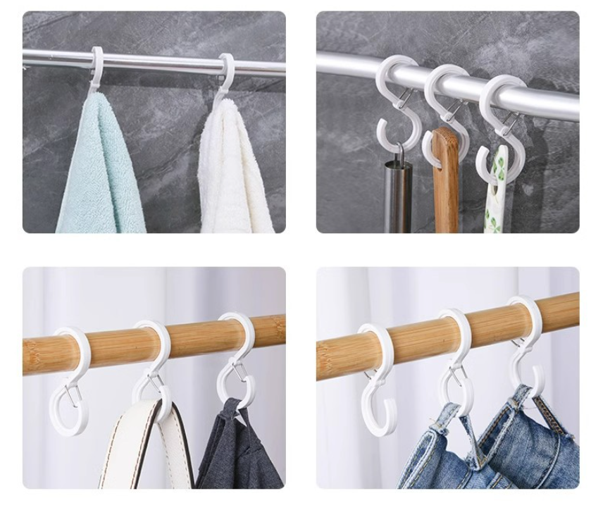 Univerzálna S háčiky s poistkou – súprava 8 ks