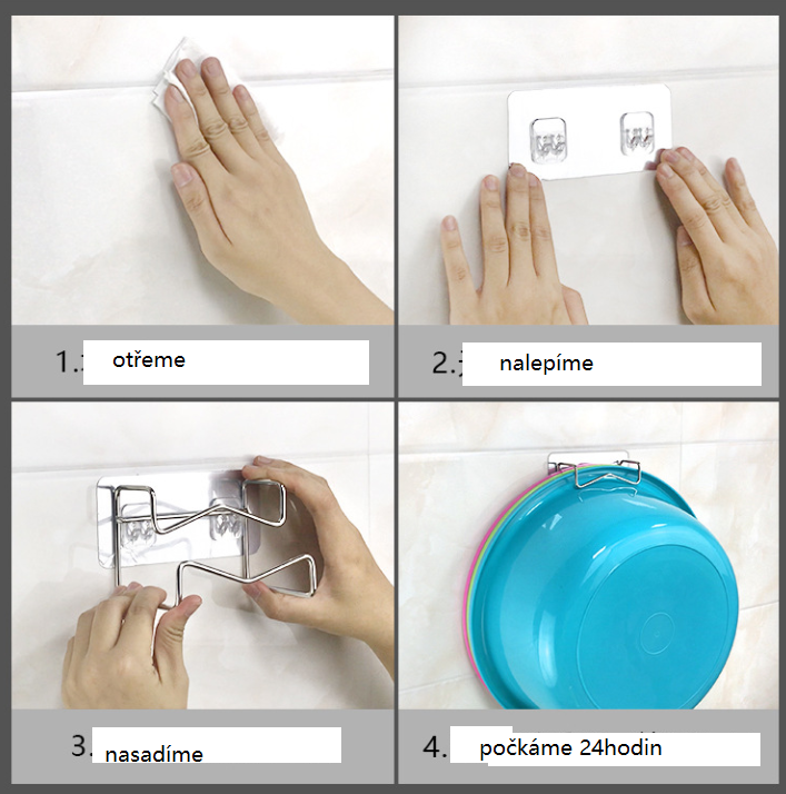 Nalepovací držiak lavóra, nerez