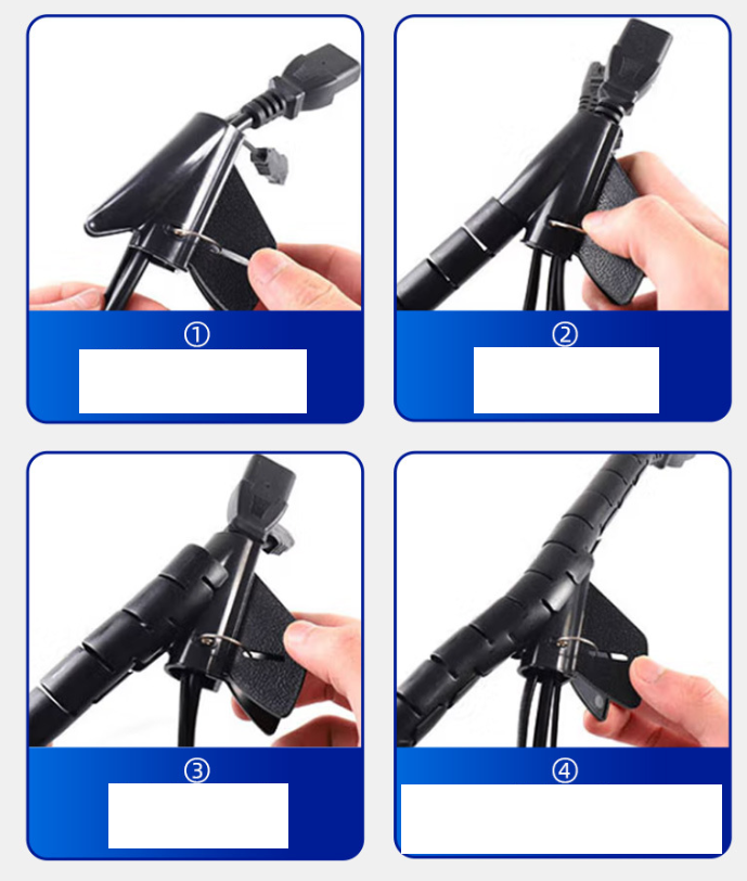 Špirálový organizér káblov (cable tube) – čierny, 2 m / Ø 22 mm