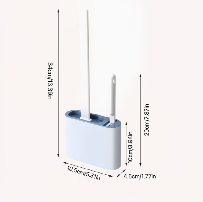 Silikónová WC kefa s držiakom – sada 2 kief (sivá)
