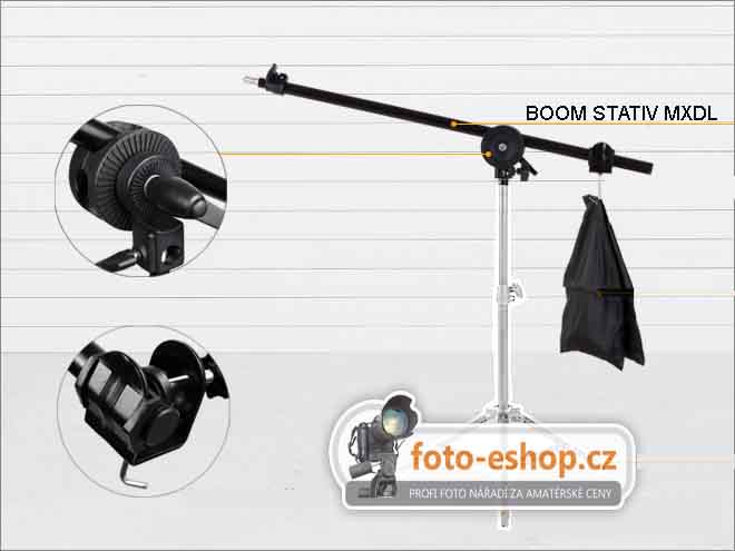 Boom statív 1,4m, statív W-803 a lampa