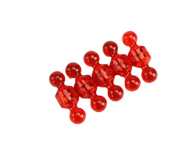 Magnetické figúrky s neodymovými magnetmi 11 × 17 mm, 10 ks, farba červená
