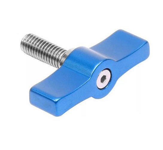 Prestaviteľná upínacia páčka na rig, M4 × 17 mm, modrá