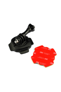 360 ° otočný držiak na helmu s aretáciou a samolepkou pre GoPro Hero kamery
